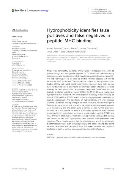 File:Solanki Riedel Cornette Udell Vasmatzis Hydrophobicity Identifies False Positives and False Negatives in Peptide-MHC Binding.pdf