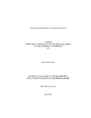 Fett Synthesizing Stochasticity in Biochemical Systems.pdf