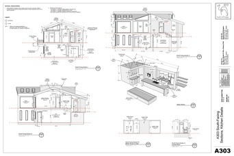 A303: South-Facing Sections; Kitchen Details